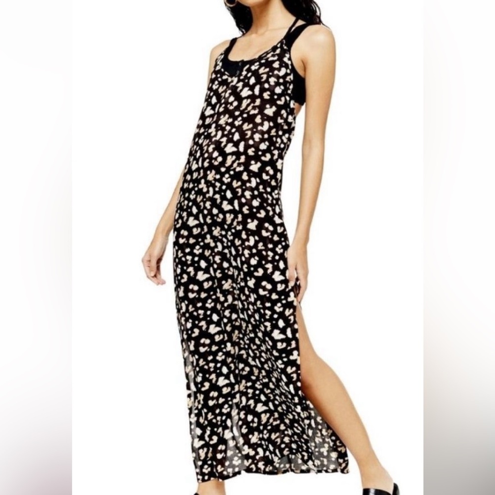 Topshop Leopard Maxi Dress